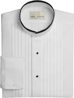 Mens Tuxedo Shirt Wing Collar with  inch Pleats