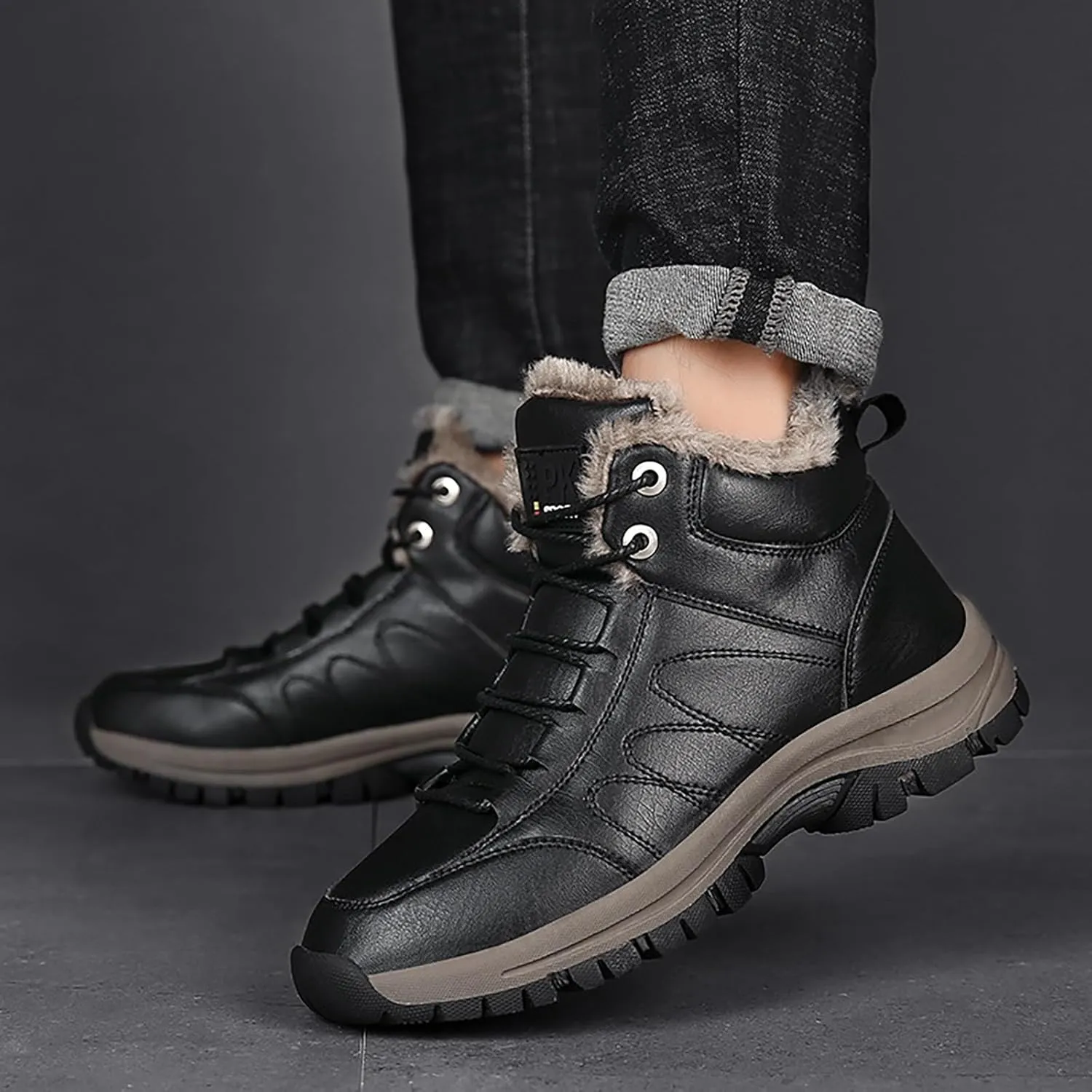 Men's Work Boots Composite Toe Hiking Sneakers Comfortable Warm Women's Safety Shoes Insulated Waterproof Work Shoes Non-Slip Hike Grounded Footwear