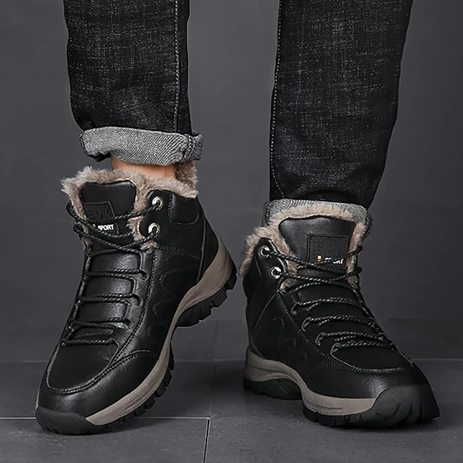 Men's Work Boots Composite Toe Hiking Sneakers Comfortable Warm Women's Safety Shoes Insulated Waterproof Work Shoes Non-Slip Hike Grounded Footwear