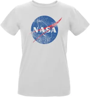 NASA Distressed Logo Womens Organic T Shirt