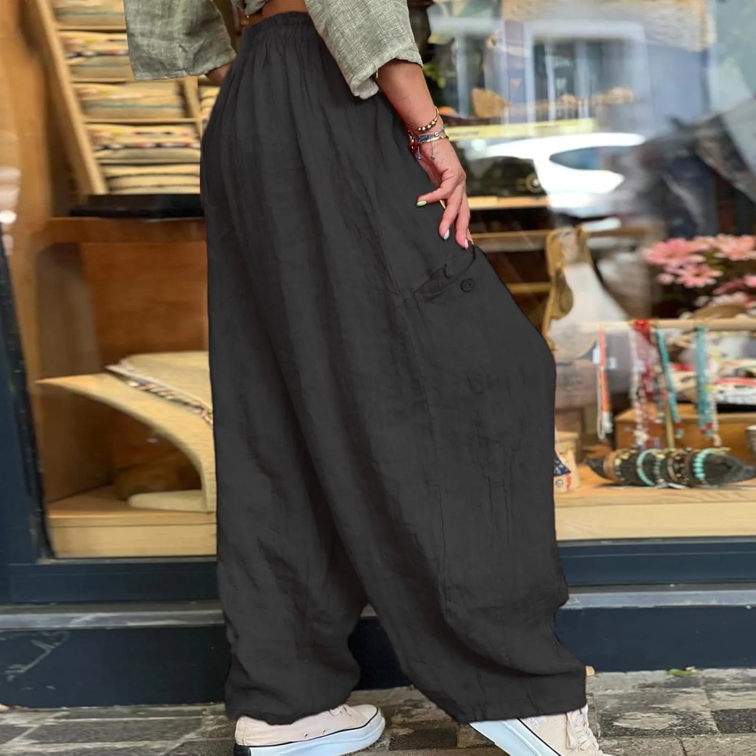 Pants Linen Women Summer Cotton Linen Summer Pant Womens Lightweight Cotton Trousers for Summer