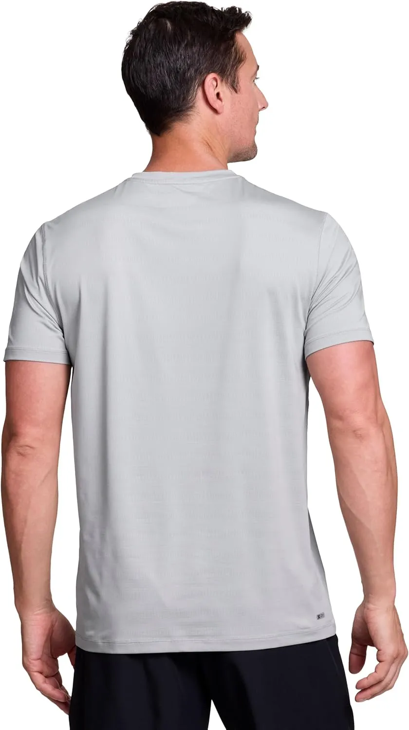 RBX Active Gym Shirt for Men, Short Sleeve Lightweight Stretch Jersey Mesh Quick Drying Crewneck Running Workout T-Shirt
