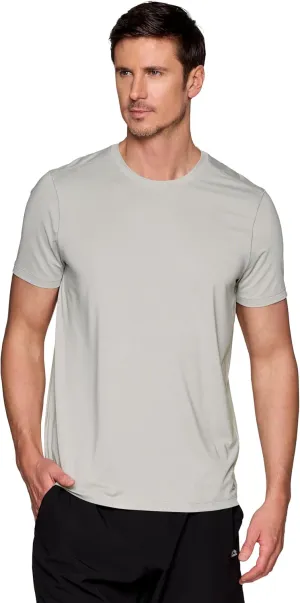 RBX Active Gym Shirt for Men, Short Sleeve Lightweight Stretch Jersey Mesh Quick Drying Crewneck Running Workout T-Shirt