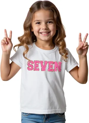 Ritatte Birthday Girl Shirt Kids Girls 5th 6th 7th 8th 9th 10th T-Shirts Sequin Embroidered Party Outfit 5-10 Years