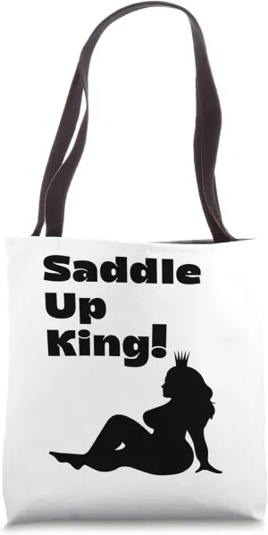 Saddle Up Daddy Ebony Queen Black Sexy Outfit Naughty Women Tote Bag