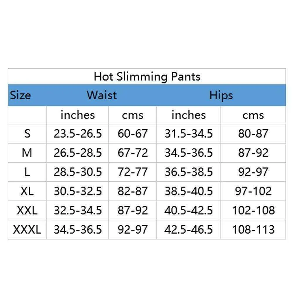 Sauna Pants Sweat Waist Slimming Weight Loss Hot Shaper Fat Burn Capris