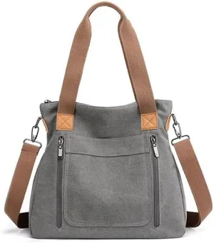 Shoulder bag Womens Canvas Handbags Shoulder BagsAll-match, Casual, Stylish suitable For Outdoor/Travel/Travel/Work gray