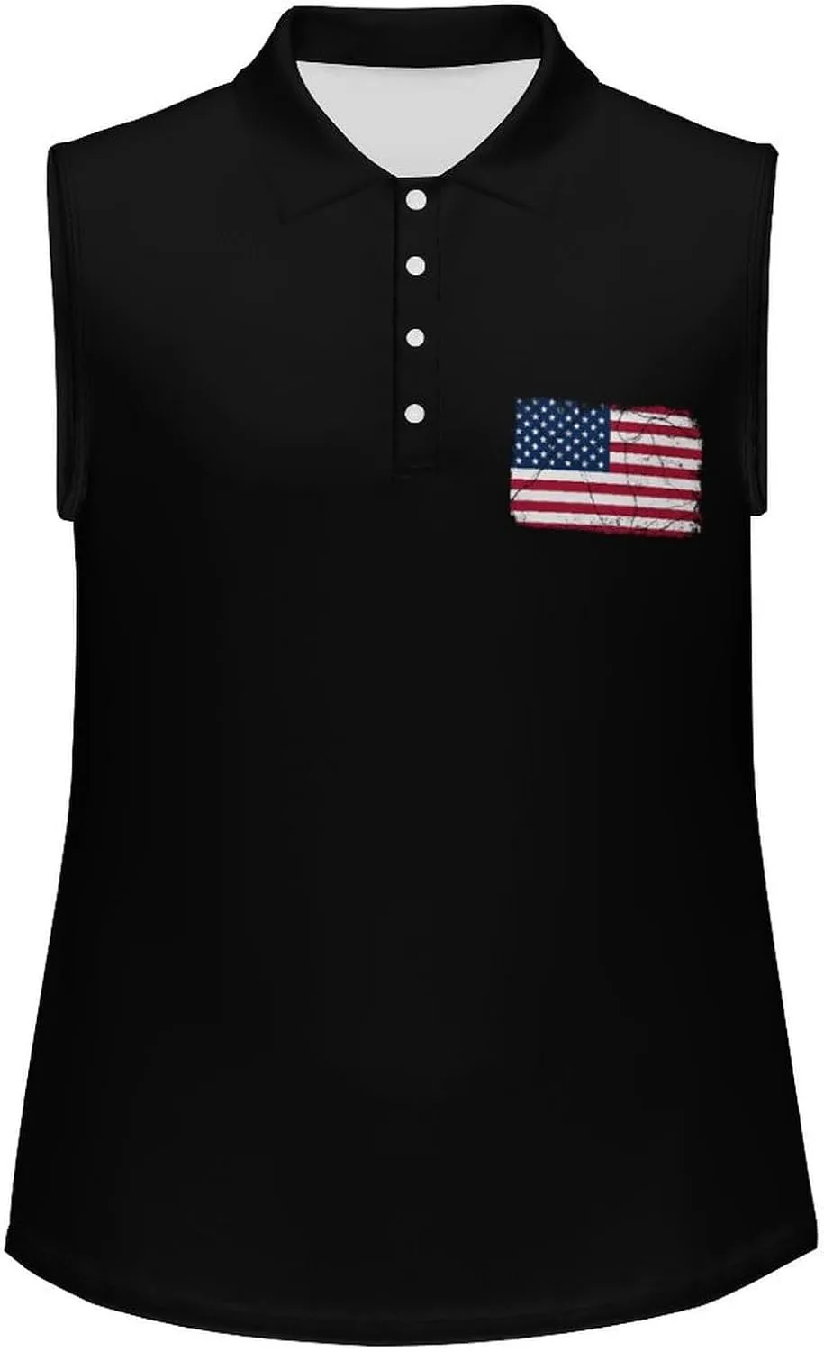 Sleeveless Shirts for Women Venezuela Flag V Neck Shirt Casual PO-LO Tank Top Pullover Quick Dry with Designs