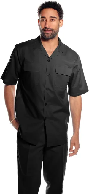 STACY ADAMS Men's Linen Shirt Pant Set