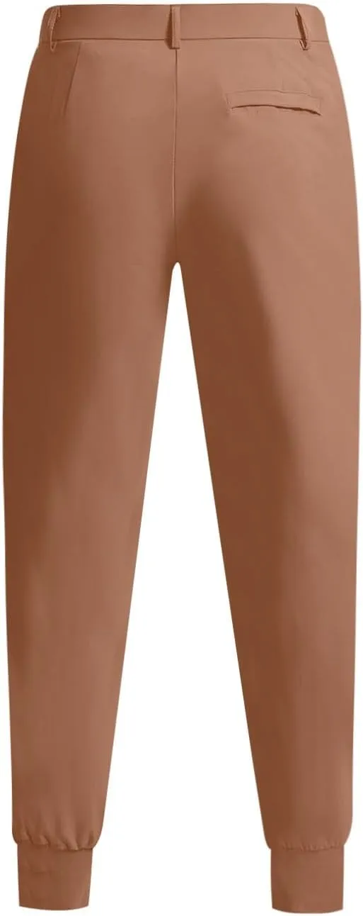 Sweatpants for Men Combat Track Cargo Male Tapered Loose Fit Elasticated Waist Solid Color Split Utility Cargo