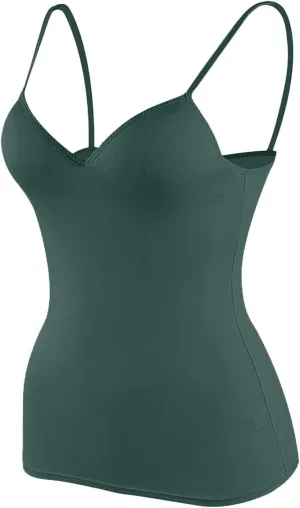 Tank Top with Built in Bra for Women Athletic Cute Cami Shirt 2025 Spring Summer Workout Camisoles Sleeveless Clothes