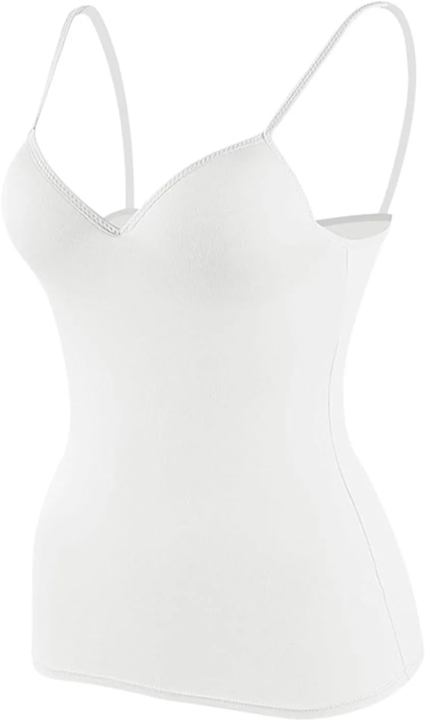 Tank Top with Built in Bra for Women Athletic Cute Cami Shirt 2025 Spring Summer Workout Camisoles Sleeveless Clothes