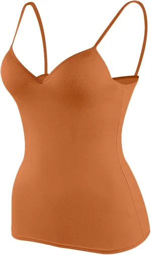 Tank Top with Built in Bra for Women Athletic Cute Cami Shirt 2025 Spring Summer Workout Camisoles Sleeveless Clothes