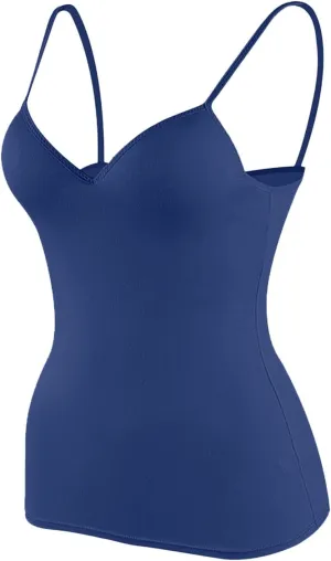 Tank Top with Built in Bra for Women Athletic Cute Cami Shirt 2025 Spring Summer Workout Camisoles Sleeveless Clothes