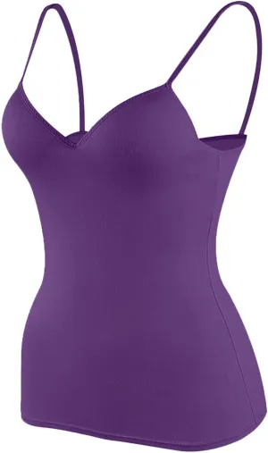 Tank Top with Built in Bra for Women Athletic Cute Cami Shirt 2025 Spring Summer Workout Camisoles Sleeveless Clothes