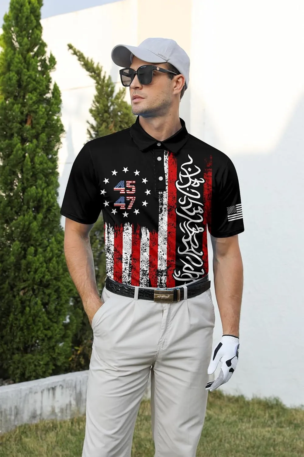 uideazone Golf Shirts for Men Dry Fit Polo Shirt Short Sleeve Moisture Wicking Golf Polos Performance Golf Tennis Shirt