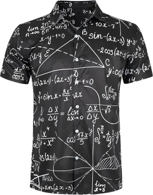 uideazone Mens Funny Hawaiian Shirts 3D Graphic Button Down Short Sleeve Tropical Holiday Beach Aloha Shirt