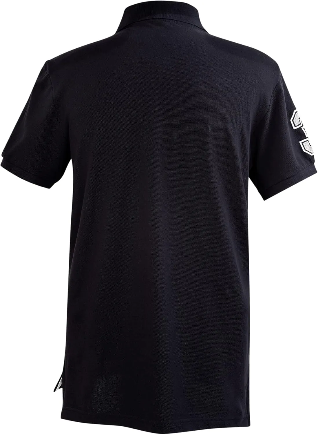 U.S. Polo Assn. Men's Short-Sleeve Polo Shirt with Applique, Casual Summer Slim Fit Polo Shirt with Contrast Color