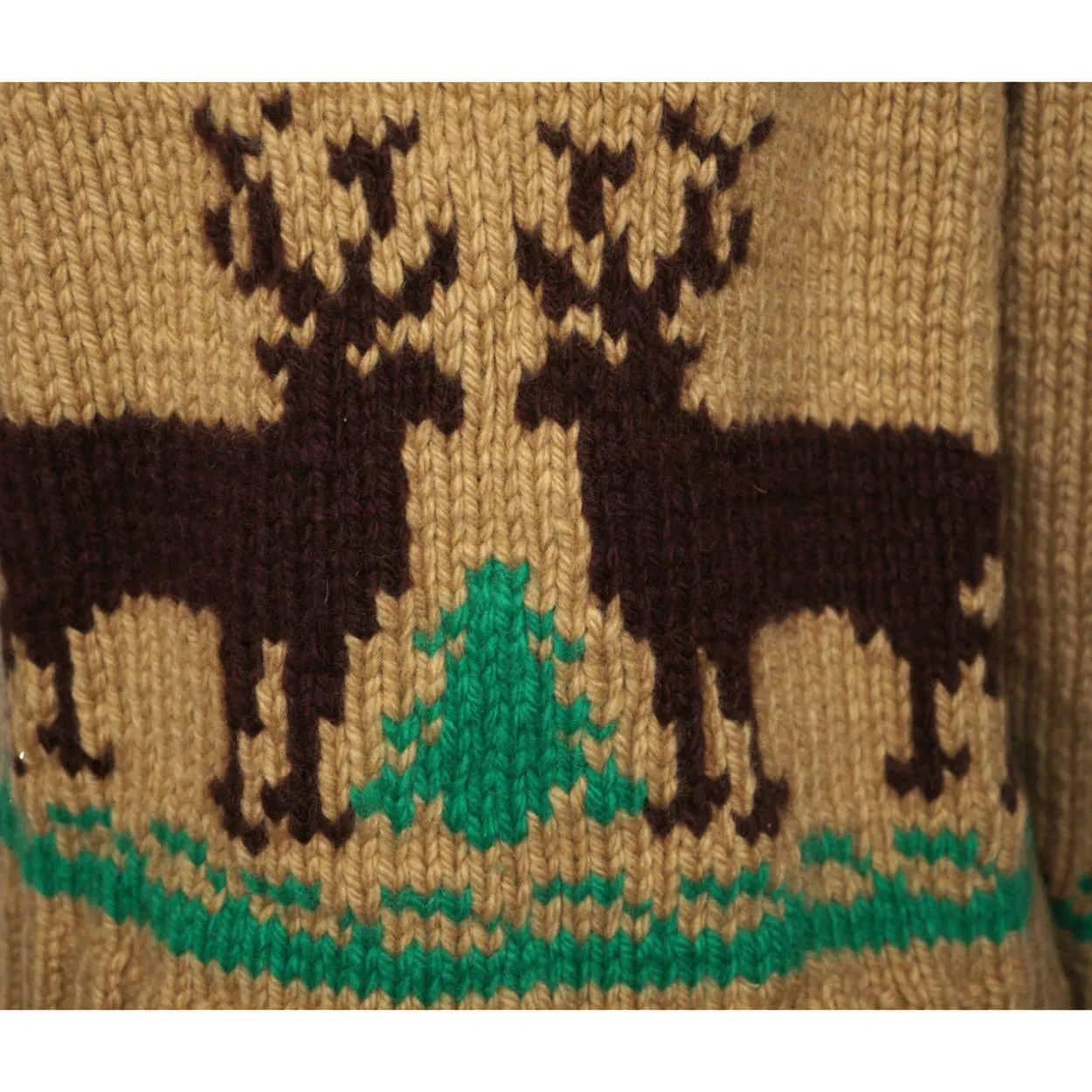 Vintage 1950s Wool Cowichan Ski Sweater Reindeer Mary Maxim Pattern 400