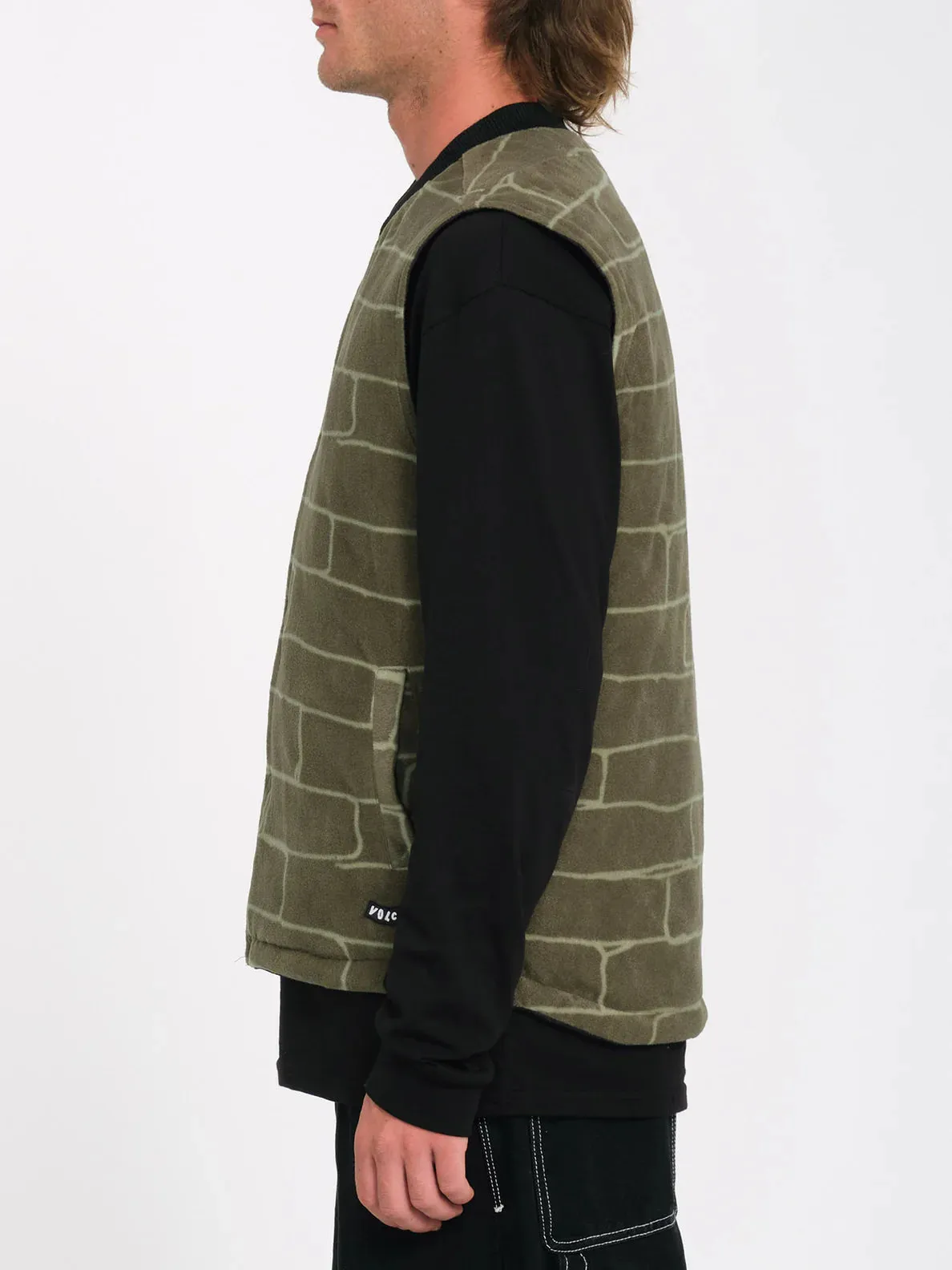 Volcom Men's Bowered Vest (Reversible) Jacket Wintermoss A1832402_WMS