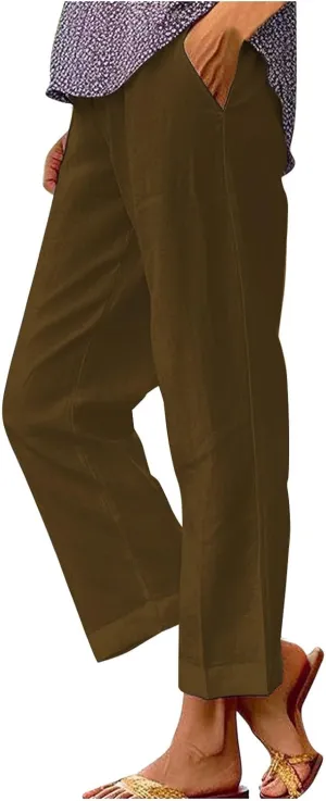 Wide Leg Linen Palazzo Pants for Women Spring Casual Spring Pants for Women Women Linen Wide Pants