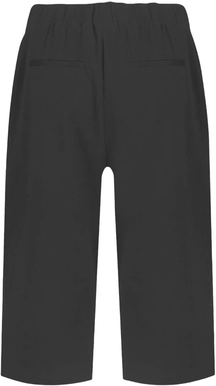 Women Pants Cotton Linen Wide Leg Business Casual,Yoga Sweatpants High Waisted Slit Button Waist Capris Pockets