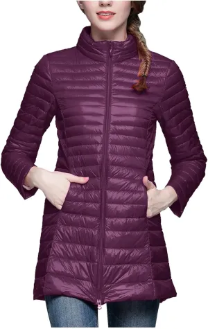 Women Thicken Fleece Lined Padded Jacket Warmth Tops Skimpy Padded Coat Quilted Jackets Plus Size 2024 Heated Jacket with Hood Mid Length Slimming Trendy Fall Fluffy Puffer Jacket Outwear