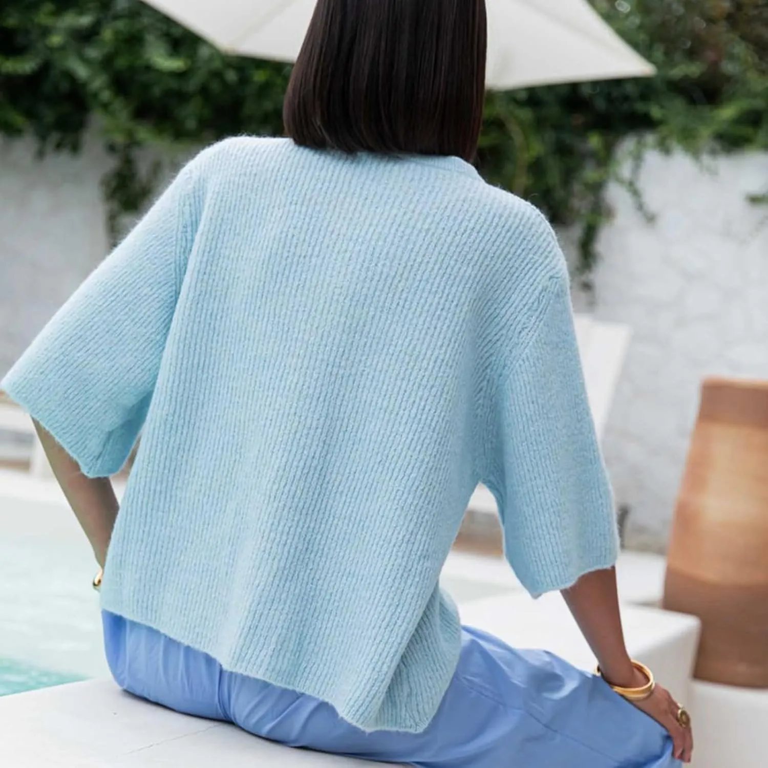 Women Y2k Crop Knit Cardigan T-Shirt Short Sleeve Button Down Casual Knitted Tees Y2k Girls Crop top Streewear