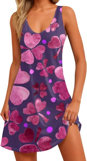 Women's Casual Dresses, Short Sleeve Tie V Neck Ruffled Midi Flowy Dress Women's V Neck Short Sleeve Fashion