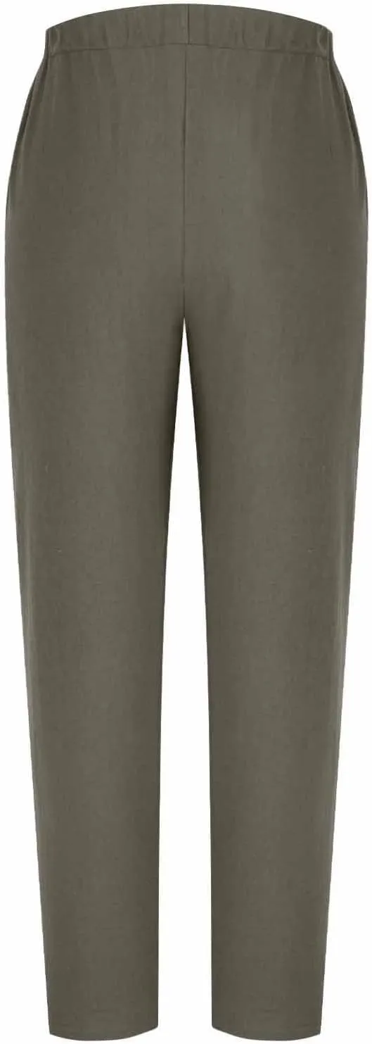 Womens Casual Linen Pants High Waist Pants Summer Boho Beach Pants Lounge Pant Trousers with Pockets Vacation Outfits