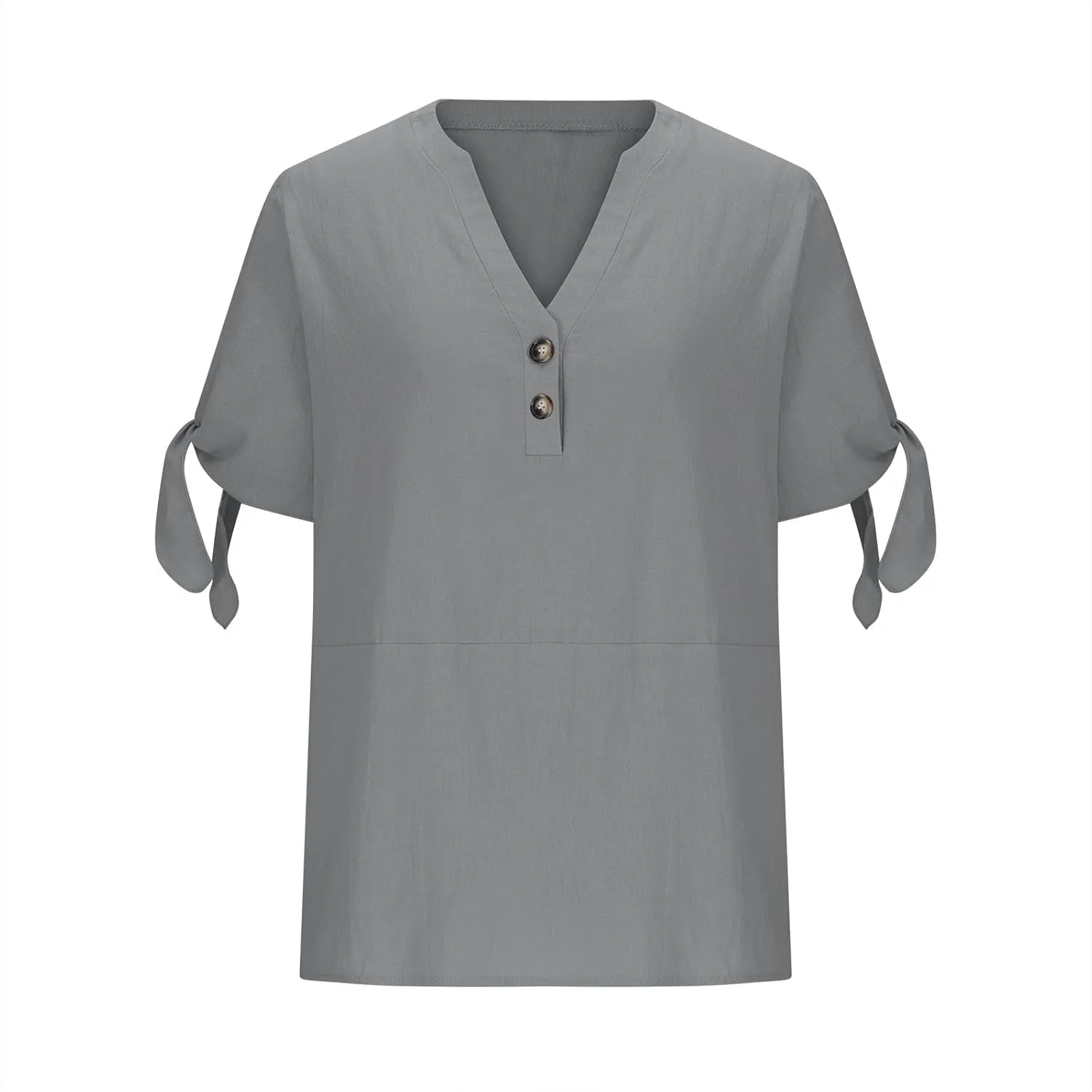 Women's Cotton Linen Shirt Fashion Belted Short Sleeve Tops Summer Loose Button Blouses Beach Vacation Clothes 2025
