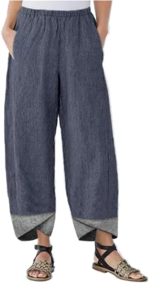 Womens Palazzo Pants 2024 Summer Elastic High Waist Pants Casual Loose Fit Breathable Wide Leg Capris Women Pants