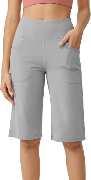 Womens Pants Elastic Waist Summer Petite Short Capris Loose Cargo Capri Pants for Women Stretch Linen Cotton