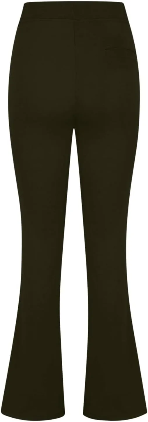 Work Pants for Women 2025 High Waist Stretch Comfy Dressy Flare Long Pants Casual Pull On Office Business Trousers