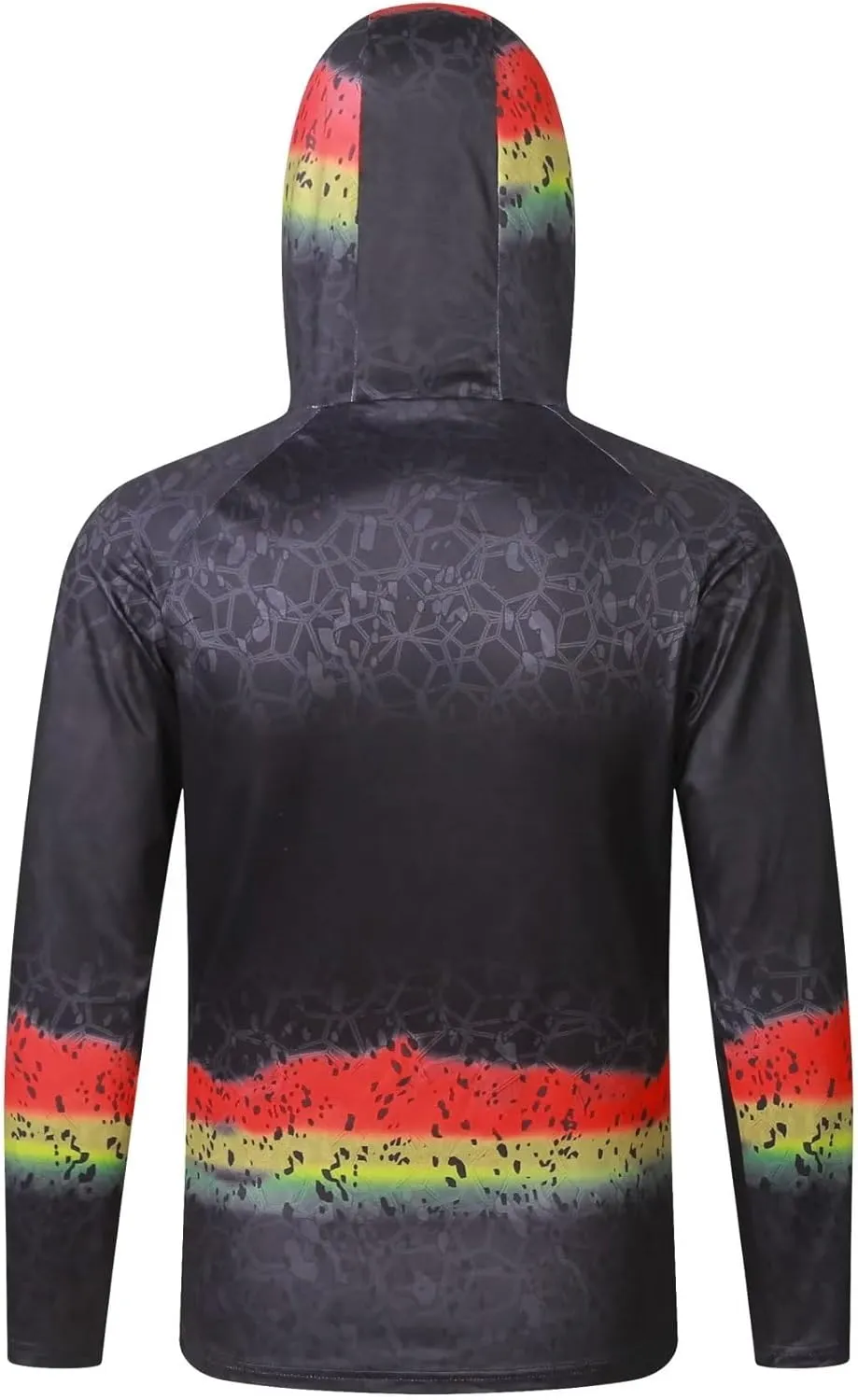 YIBIMOTTO Sports Athletic Hoodies for Men UPF 50  Sun Protection Shirt with Mask Long Sleeve Camo Fishing Shirt Sweatshirt