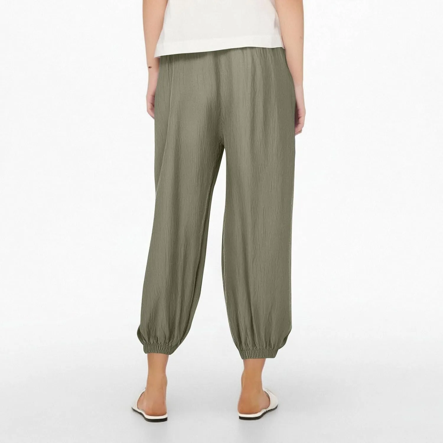 Yoga Pants for Women Lounge, Plus Size Pants for Curvy Women High Waisted Linen Wide Leg Business Casual Trousers