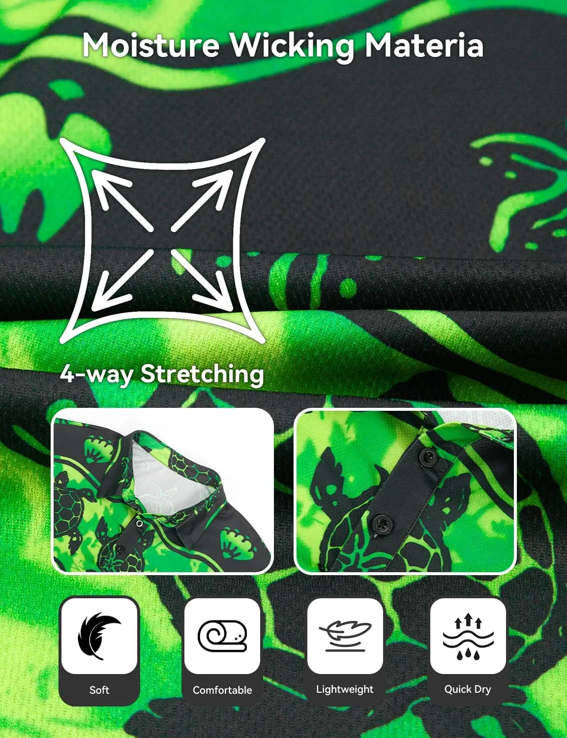 Yoimira Funny Golf Shirts for Men Short Sleeve, Hawaiian Men Polo Shirt Moisture Wicking Quick Dry Fit Print Casual
